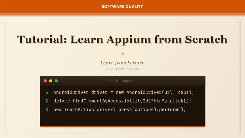 Tutorial: Learn Appium from Scratch (2026)