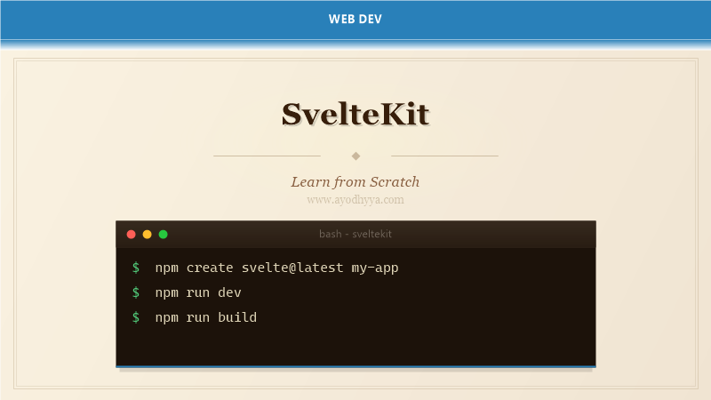 SvelteKit Tutorial: Learn Full-Stack Framework from Scratch (2026)
